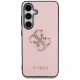 Guess Grained Big 4G Logo vāciņš Samsung Galaxy S25+ rozā
