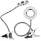 24 LED galda lampa ar klipsi, USB, Balta/Sudraba