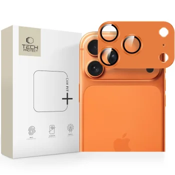 Tech-Protect Camfull Fit+ kameras aizsargstikls iPhone 17 Pro - oranžs