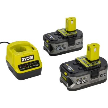 Akumulatoru komplekts Ryobi ONE+ RC18120-250, 18 V, 2x 5.0 Ah ar lādētāju