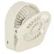 Bezvadu galda ventilators ar klipsi, USB, 3 ātrumi, 11.5 cm, balts