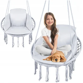 Šūpoles "Stārķa Ligzda" ar Spilvenu Dārzam Terasei Balkonam | "Stork's Nest" Swing with Cushion