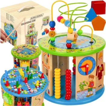 Kruzzel 11-in-1 koka attīstošais kubs bērniem