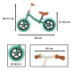 Trike Fix Balance īpaši viegls līdzsvara velosipēds, tirkīza