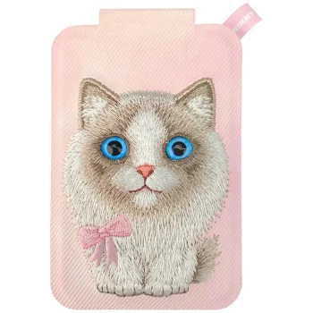 Nimmy New Big-Eye Cute Pets 2.0 Cat magnētiskais maciņš ar statīvu, Rozā