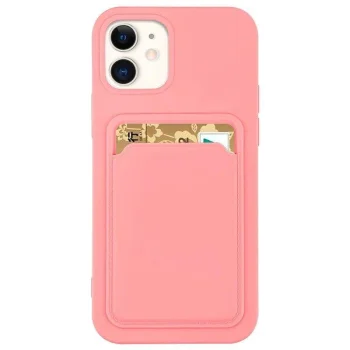 Samsung Galaxy S20+ Plus (SM-G985F/DS) Silicone Wallet Card Case, Pink | Silikona Vāciņš Maciņš Apvalks Bampers