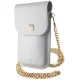 Hello Kitty Leather Metal Logo Chain soma viedtālrunim, sudraba
