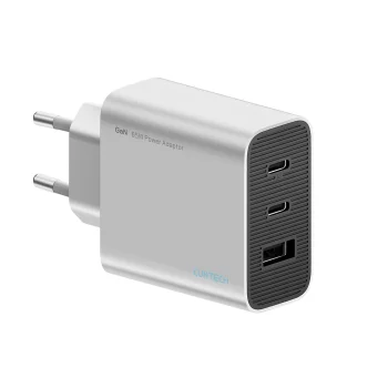 Cuktech 65W GaN tīkla lādētājs 2x USB-C, 1x USB-A, pelēks