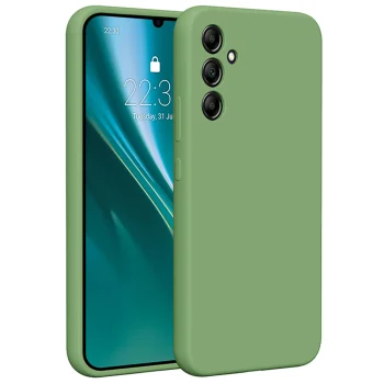 Etteri Silicone Case vāciņš Samsung Galaxy A34 5G viedtālrunim, gaiši zaļš