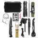 Daudzfunkcionāls tūrisma izdzīvošanas piederumu komplekts EDC SOS, 12 elementi | Survival Kit Set Emergency Supplies