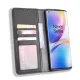 OnePlus 8 Pro Vintage Texture PU Leather Case Wallet Cover, Black | Telefona Vāciņs Maciņš Apvalks Grāmatiņa