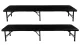 Gardlov saliekams dārza galds 180 cm ar 2 soliņiem, melns