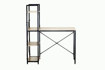 Modern Loft Rakstāmgalds ar 3 Plauktiem Abpusējs Modern Oak