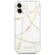 Guess iPhone 12 mini vāciņš Gold Chain Collection, balts