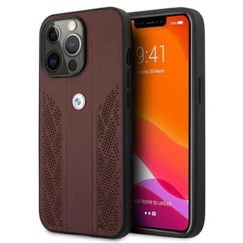 BMW iPhone 13 / 13 Pro vāciņš Curve Perforate, sarkans