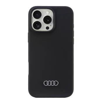 Audi Silicone telefona vāciņš iPhone 16 Pro Max 6.9", melns
