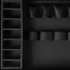Alumīnija frizieru un bārddziņu koferis, melns ar baltu
