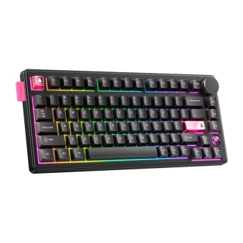 Bezvadu mehāniskā spēļu tastatūra Onikuma MT706 RGB Melna