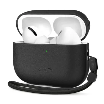 Aizsargvāciņš Tech-Protect NaturalFit paredzēts AirPods Pro 3, melns
