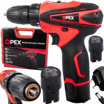 OPEX TOOLS OPX28032 bezoglīšu akumulatora urbjmašīna, 2x12V