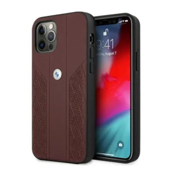 BMW iPhone 12 Pro Max vāciņš Curve Perforate, sarkans
