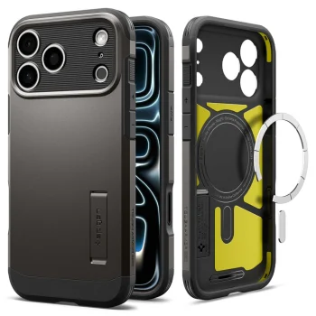 Spigen Tough Armor T MagSafe vāciņš iPhone 18 Pro Max / 17 Pro Max, Gunmetal / pelēks