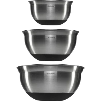 Jaukšanas bļodu komplekts Brabantia, 3 daļas (1 l, 1.6 l, 3 l), matēts