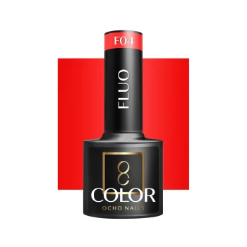 Ocho Nails Fluo F04 hibrīda nagu laka, 5 g