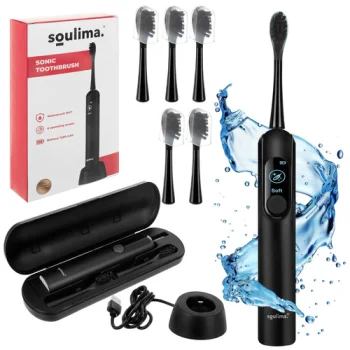 Elektriskā skaņas zobu birste Soulima X800 26851, melna