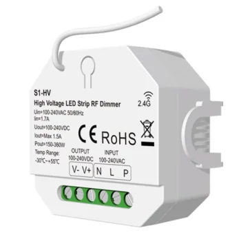 Augstsprieguma LED Dimmeris S1-HV 230V 360W ar Push-Dimm Funkciju