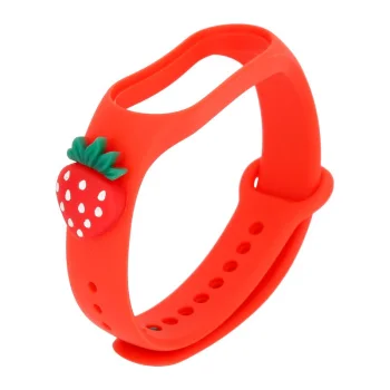 Telcon bērnu siksniņa Smart Band M5 / M6 / M7, Red Strawberry
