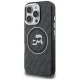 Karl Lagerfeld IML Glitter Karl & Choupette MagSafe vāciņš iPhone 16 Pro, melns