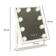 Grima spogulis ar 9 LED spuldzēm, USB, 25x30 cm