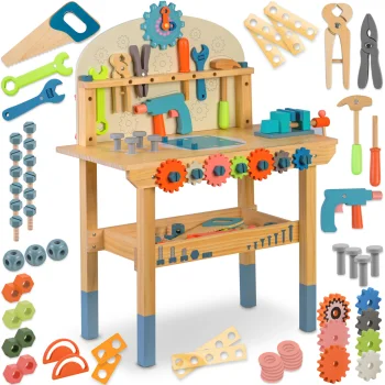 Ricokids RK-876 koka darbgalds ar instrumentiem bērniem