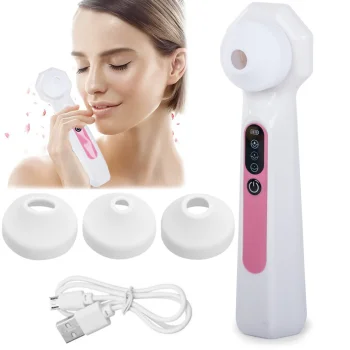Mikrodermabrāzijas Ierīce Poru Melno Punktu Tīrītājs Sejai | Electric Blackhead Remover Vacuum for Face