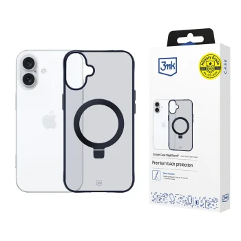 3Mk Protection Smoke Case Mag&Stand vāciņš Apple iPhone 16 Plus Caurspīdīgs