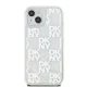 DKNY iPhone 15 / 14 / 13 vāciņš Liquid Glitter Multilogo, balts