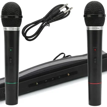 Karaoke Komplekts 2x Bezvadu Mikrofoni + Stacija | Karaoke Set