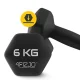 4Fizjo Classic čuguna hanteles 2 x 6 kg, melnas