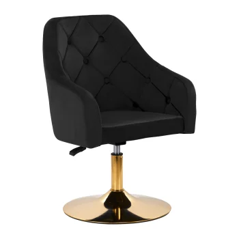 Ergonomisks samta grozāmais krēsls 4Rico QS-BL14G, melns