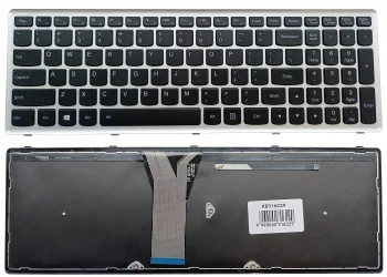Lenovo Z510 klaviatūra ar apgaismojumu, US, melna / sudraba