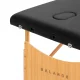 Balance Lux 2 segmentu saliekamais koka masāžas galds, 190x70 cm, melns