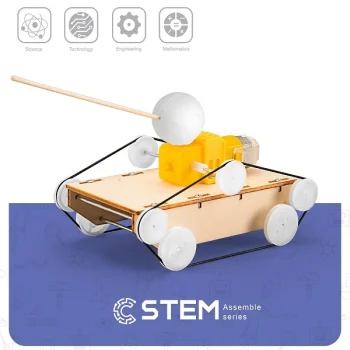 Koka konstruktors Tanks, STEM izglītojoša rotaļlieta