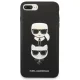 Karl Lagerfeld Saffiano Karl&Choupette Head vāciņš iPhone 7 Plus / 8 Plus Black