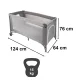 Saliekama ceļojumu gultiņa un sētiņa bērniem 2 in 1 ar matraci, 60x120 cm, pelēka