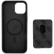 Guess 4G Stripes vāciņš ar MagSafe maciņu iPhone 15, melns
