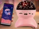 Zvaigžņu projektors un nakts lampa ar Bluetooth skaļruni, rozā