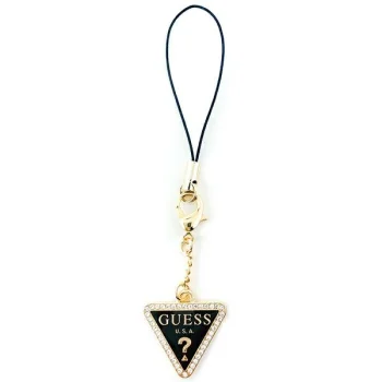 Guess tālruņa piekariņš Triangle Diamond Charm ar kristāliem, zeltains/melns