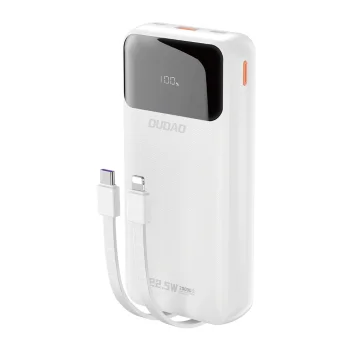 Dudao K15Pro 20000mAh Ārējais akumulators, 22.5W, balts