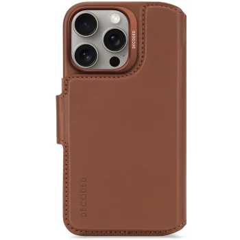 Decoded Leather Detachable Wallet MagSafe maciņš iPhone 16 Pro, brūns